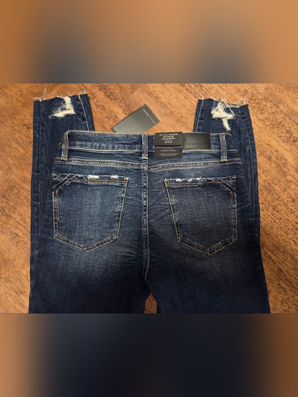 Buckle Women's Skinny Jeans - Dark Indigo Blue - Picture 2 of 5